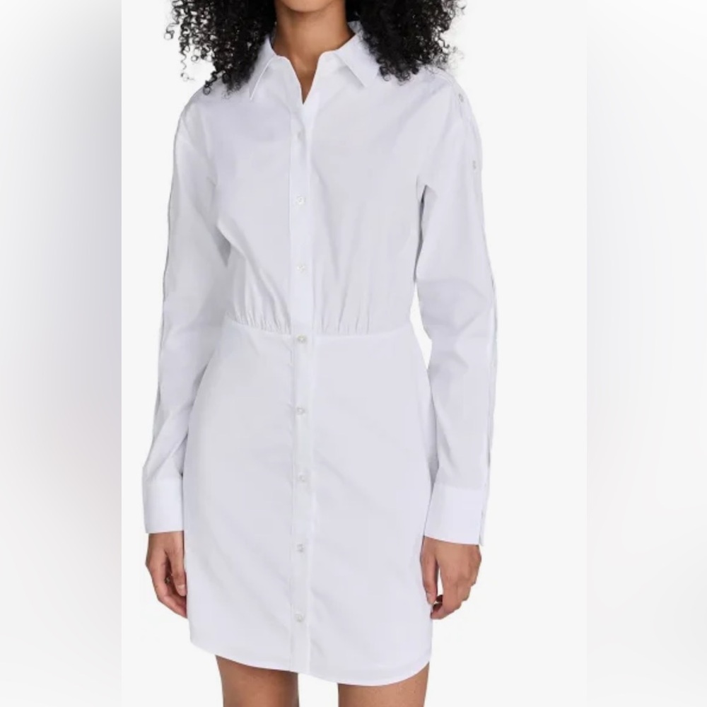 Veronica Beard White Mini Shirt Dress
